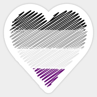 Asexual - Lgbt Pride Heart Sticker